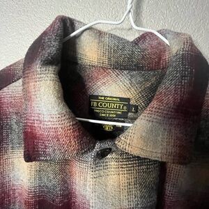 Large brown flannel shirt